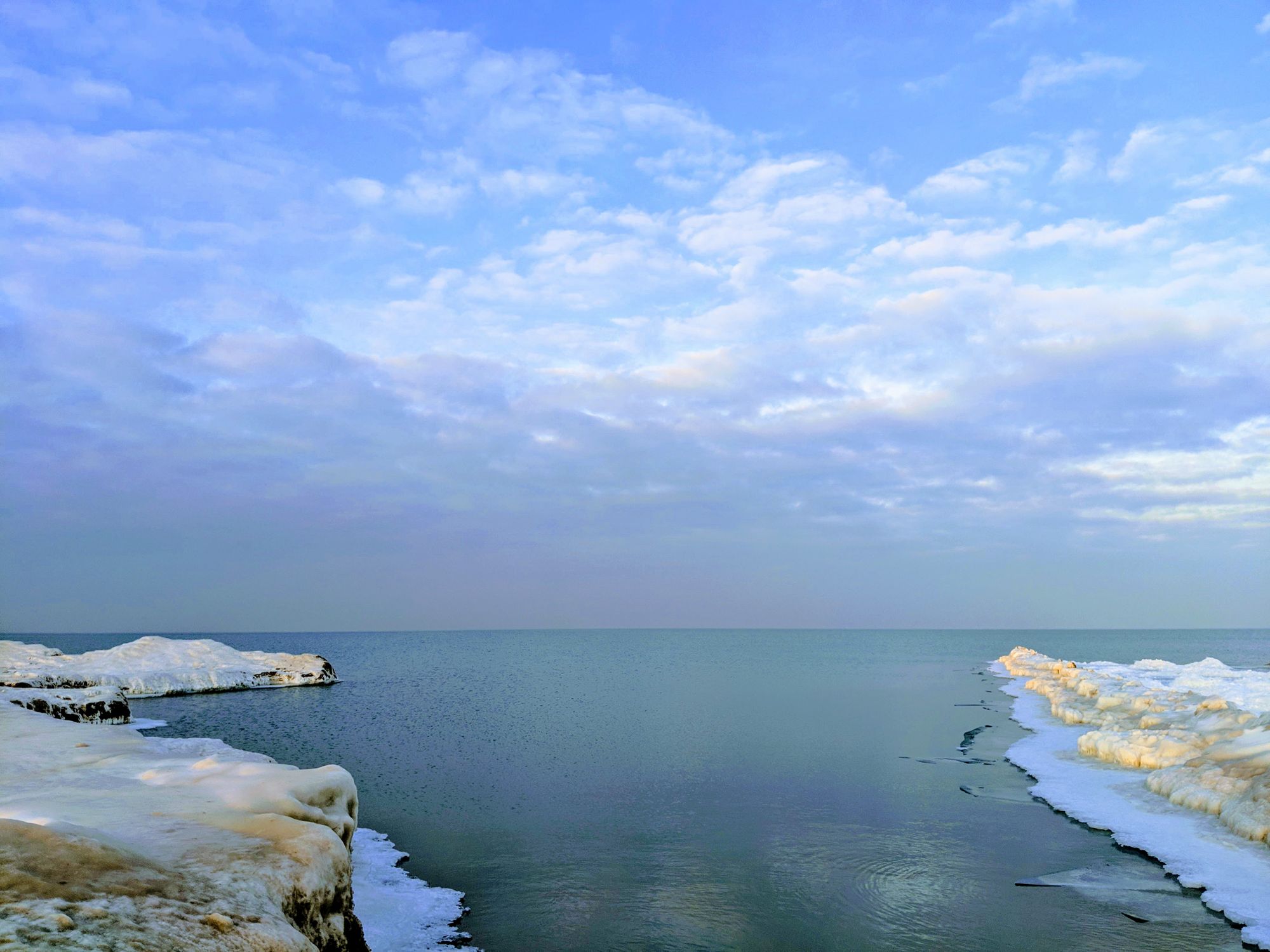 A wintry view of a body of water - Taken by Kevin Koperski